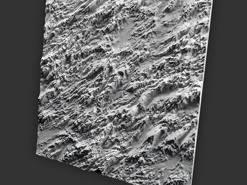  岩石板石灰华3d模型 