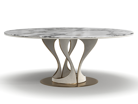  现代简约餐桌 餐桌 简约餐桌 方形餐桌 大理石餐桌3d模型 