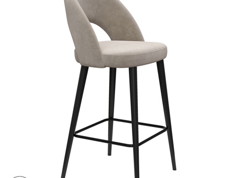  OM KUWAIT COMPACT BAR木质吧椅3d模型 