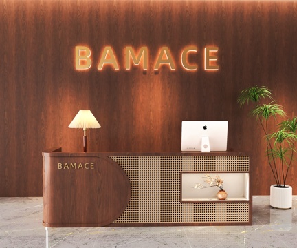 办公前台 酒店前台 美容院前台 民宿前台 服装店收银台su模型