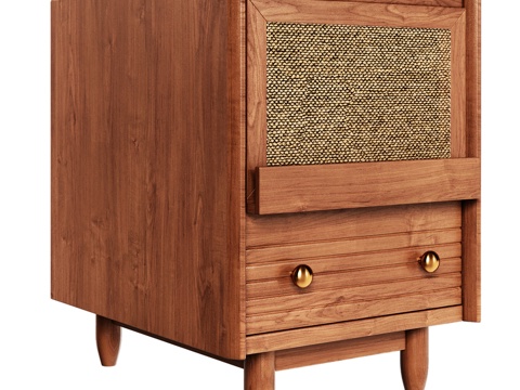  OM中世纪风格床头柜3d模型 