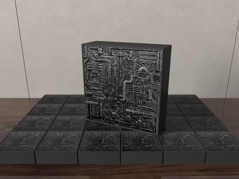  现代装饰摆件3d模型 