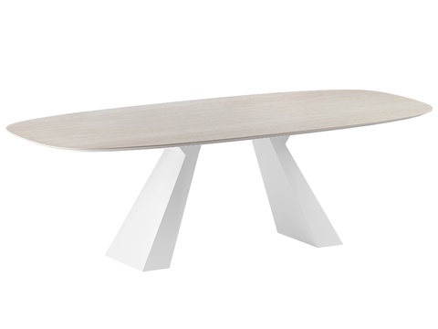  OM玻璃风格839椭圆形餐桌2380x11193d模型 