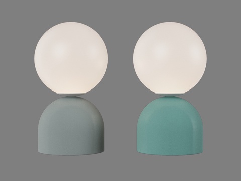  TK Lighting 16038 M 玻璃罩台灯3d模型 