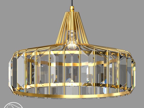  LampsShop.ru L1558 玻璃边缘吊灯3d模型 
