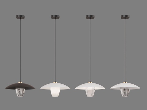  OM玻璃灯罩吊灯 Eurosvet 50259 13d模型 