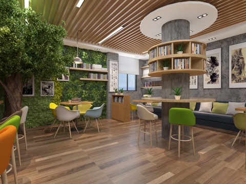  休闲书屋3D模型3d模型 