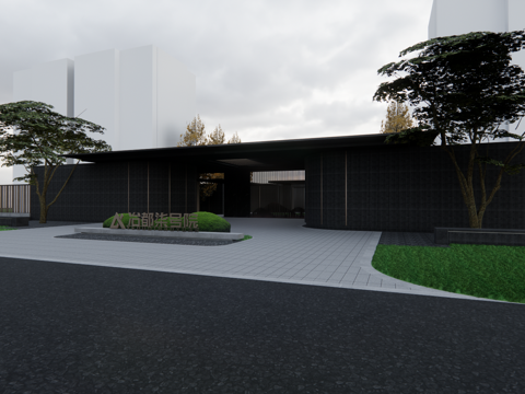 植物 住宅 示范区 景观 小品 造景su模型