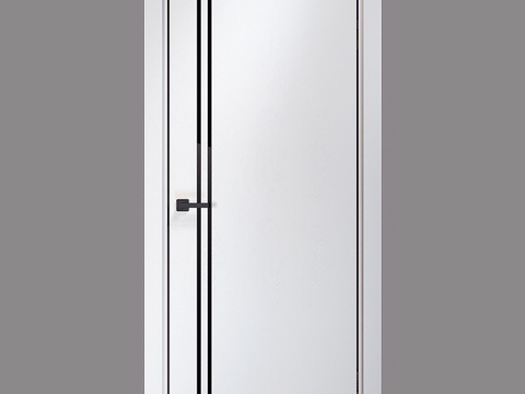  CARDA系列室内门 R-5款 白蜡木白3d模型 