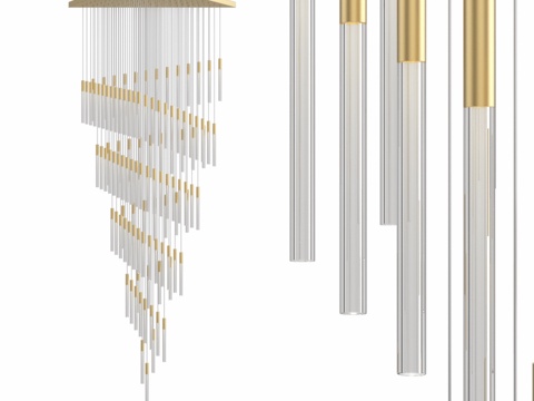  三角底座长吊灯 IT-Laser-Tria3d模型 