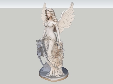  雕塑女神su模型 
