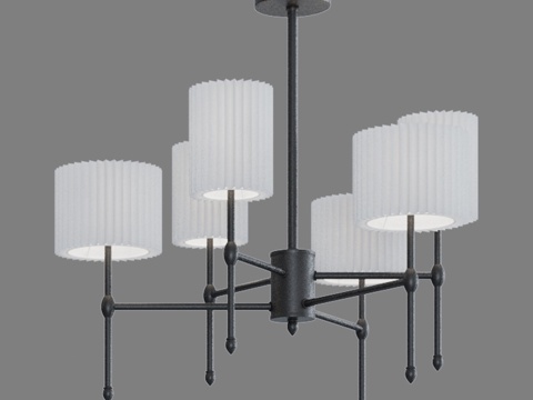  OM 织物灯罩吊灯 Euros3d模型 