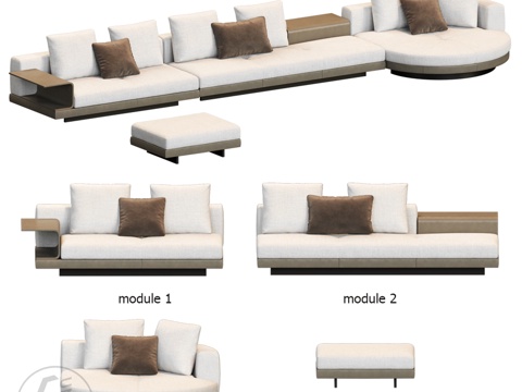  康纳利沙发模块2 4Union.ru3d模型 