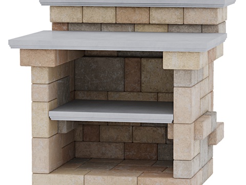  OM RocArt 预制庭院组件3d模型 