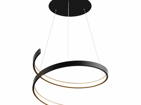  LED螺旋吊灯SPIRAL Ophelia内置光源3d模型 