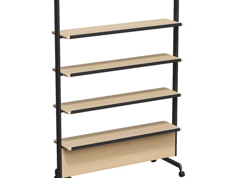  北欧简约展示书架 书架 简约书柜 装饰书架3d模型 