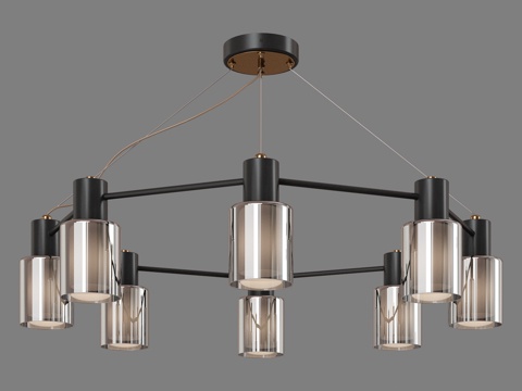  OM玻璃灯罩吊灯 Eurosvet 702193d模型 