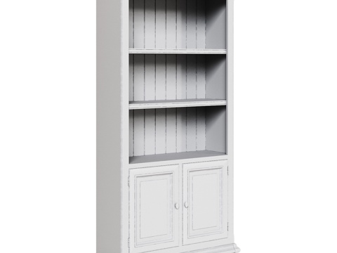  OM北欧风格带门书柜3d模型 