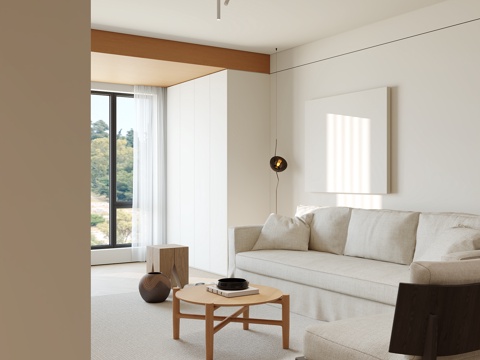 原木风客餐厅su模型