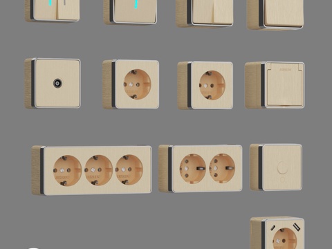  OM 表面安装插座和开关 Gallant3d模型 