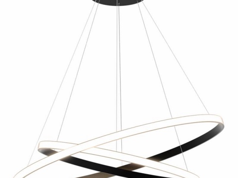  悬挂式LED吊灯 Ring Cascad 环形灯具3d模型 