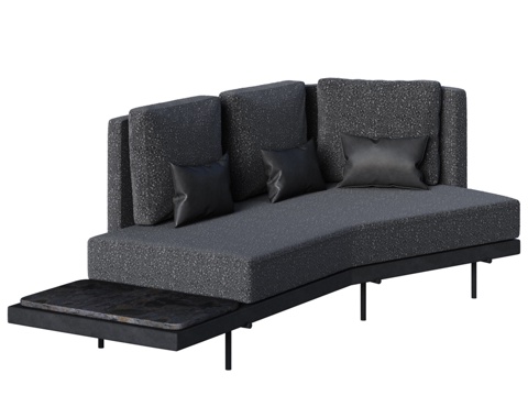  配Matera茶几的OM沙发3d模型 