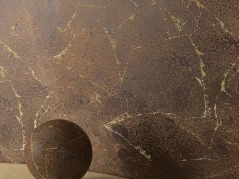  采用镀金工艺的多层装饰涂层mka涂料3d模型 