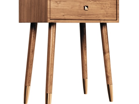  OM 梳妆台带抽屉高脚架中世纪款3d模型 