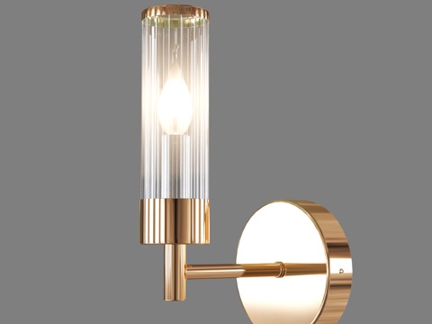  OM玻璃罩壁灯 Eurosvet 60166 1 Or3d模型 