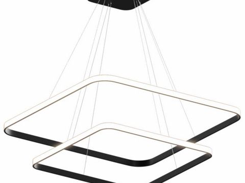  LED吊灯 Square Cascad 方形外向光3d模型 