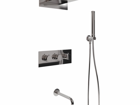  ABBER Wasser Kreis AF8150隐蔽式淋浴3d模型 