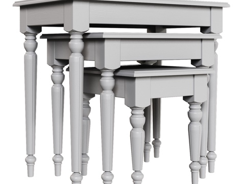  经典风格OM餐桌3d模型 