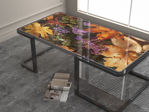  现代餐桌3d模型 