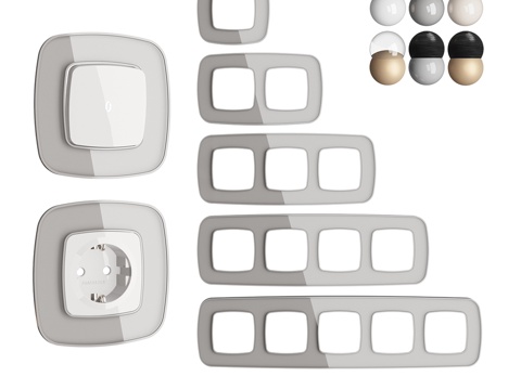  OM插座开关框架 Ambrella Volt s3d模型 