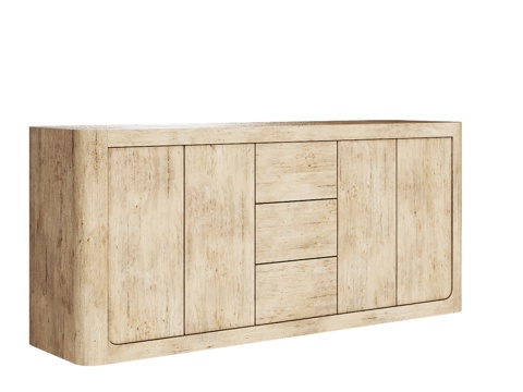  OM现代风格四门带抽屉柜3d模型 