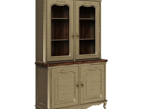  OM经典风格双门餐边柜3d模型 