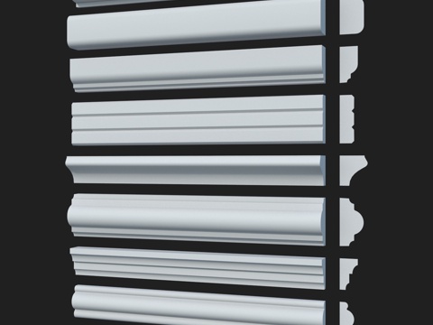  LepGrand光滑装饰线条。38号套装3d模型 