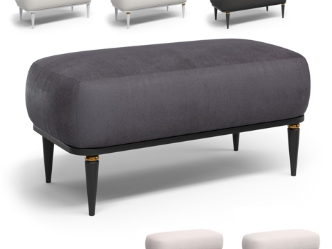  软艺长凳3d模型 