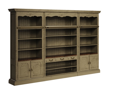  OM 经典风格书房3d模型 