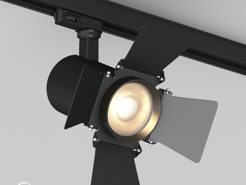  OM灯具LGD-CALIPSO-4TR-R85-10W及盒式3d模型 