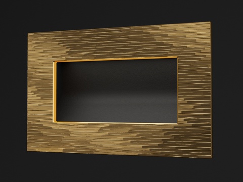  矩形黄铜楼梯台阶灯3d模型 