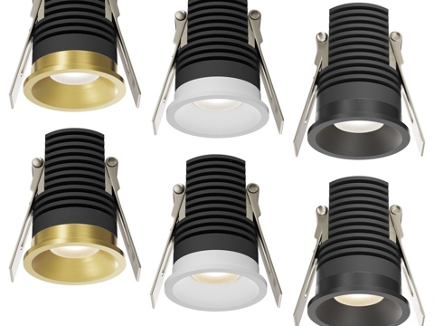  嵌入式灯具 Mini DL059-7W4K-B, DL0593d模型 