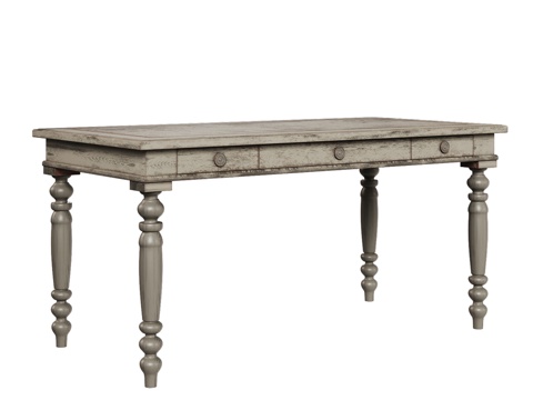  OM美式带抽屉书桌3d模型 