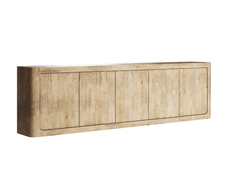  OM现代风格五门媒体柜3d模型3d模型 