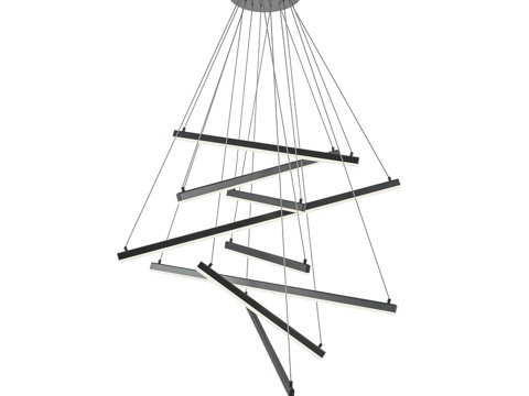  吊灯 Line MOD016PL-L96BK; MOD0163d模型 