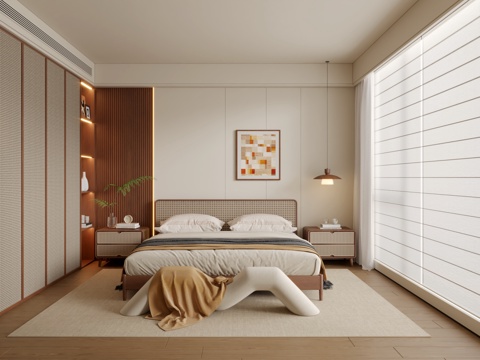  中古风卧室3d模型 