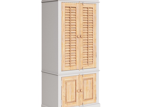  OM 96厘米乡村风格衣柜3d模型 