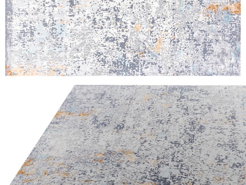  地毯 CHROME GOLD ABSTRACT-2-MULT3d模型 