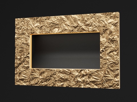  黄铜矩形嵌入式照明灯具3d模型 