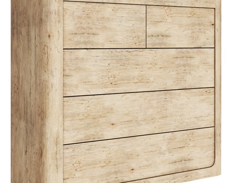  OM 5抽屉现代风格梳妆台3d模型 